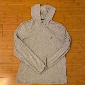 Nautical Gray Hooded Long Sleeved Shirt